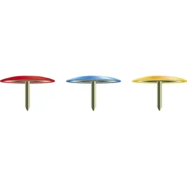 100 Punaises en laiton - 9 mm - Coloris assortis - EXACOMPTA 