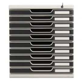MODULO A4/10gris lu/noir fermeture a cle 