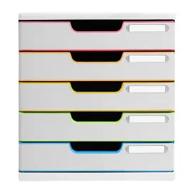 MODULO A4 5 tiroirs blanc/arlequin/blanc 