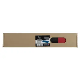 Sous-main souple PU 35x60cm noir/rouge 