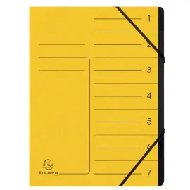 Trieur agrafe int. noir 7 comp. Jaune 