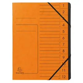 Trieur agrafe int. noir 12 comp. Orange 