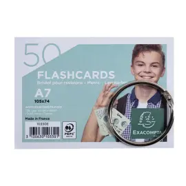 50 Flashcards bristol A7 lignees 5 ass. 