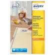 25 planches de 4 étiquettes blanches enlevables laser - 99,1x139mm - AVERY