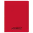 Cahier polypropylène piqûre 96P SEYES 170X220 90g rouge