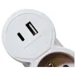 Bloc chargeur multiprise - 1 prise et 2 USB