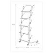 Présentoir de sol mobile 5 tablettes 15 documents A4 - Aluminium - ALBA