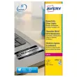 bo&icirc;te de 20 planches de 27 &eacute;tiquettes argent ultra r&eacute;sistantes AVERY 63,5x29,6mm 
