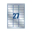 bo&icirc;te de 20 planches de 27 &eacute;tiquettes argent ultra r&eacute;sistantes AVERY 63,5x29,6mm 