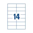 100 planches de 14 &eacute;tiquettes blanches multi-usages AVERY 105x42mm 