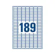 25 planches de 189 étiquettes blanches enlevables - 25,4x10mm - AVERY