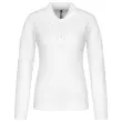 Polo femme - Manches longues - Taille M - Blanc 