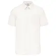 Chemise popeline polycoton homme - Manches courtes - Taille 4XL - Blanc 