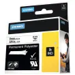 Ruban RHINO DYMO 18842 - 5,5 m x 9 mm - Texte noir sur fond blanc