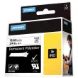 Ruban RHINO DYMO 18484 - 5,5 m x 19 mm - Texte noir sur fond blanc