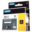 Ruban RHINO DYMO 18489 - 5,5 m x 19 mm - Texte noir sur fond blanc