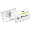 25 Badges Click Fold DURABLE - 9 x 5,4 cm - Fixation épingle + pince