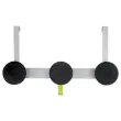 Patère de porte Triple - métal et noir - ALBA