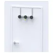 Patère de porte Triple - métal et noir - ALBA