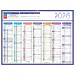 25 Calendriers banque Couleurs 14 mois - 42x32 cm - Janvier à décembre