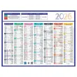 50 Calendriers banque Couleurs 14 mois - 17x13 cm - Janvier à décembre