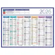 50 Calendriers banque Couleurs 14 mois - 17x13 cm - Janvier à décembre