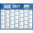 Calendrier 2027 de banque bleu 13 mois - 21x 26,5 cm - BOUCHUT GRANDREMY