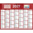 Calendrier 2027 13 mois - 26,5 x 21 cm - Rouge - BOUCHUT GRANDREMY 