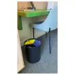 Corbeille tri sélectif - 3 compartiments - 13L - Noir