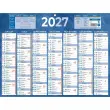 Calendrier de banque bleu 13 mois - 42x32 cm - BOUCHUT GRANDREMY 