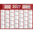 Calendrier banque 2027 Rouge - 42 x 32 cm - Janv/Janv - BOUCHUT GRANDREMY