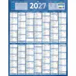 25 Calendriers banque  Bleu 14 mois- 43x55 cm - Janvier &agrave; d&eacute;cembre - BOUCHUT GRANDREMY 