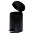 Collecteur à pédale avec bac intérieur en plastique - 5L - Noir