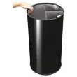 Collecteur tri s&eacute;lectif  - 3 compartiments - 60L - Noir. 