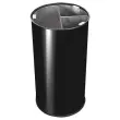 Collecteur tri s&eacute;lectif  - 3 compartiments - 60L - Noir. 