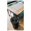 Collecteur tri s&eacute;lectif  - 3 compartiments - 60L - Noir. 