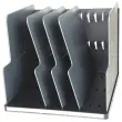 Trieur vertical Modulotop Office - 5 intercalaires - Noir/Gris - EXACOMPTA