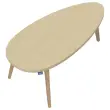 Table basse upcyclée Bellecombe - 95 x P 50 cm - Montée - Sable