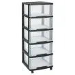 Tour de rangement - 5 X 20 L - Avec roues - CURVER 