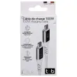 C&acirc;ble 100W 2m USB-C/USB-C - Tress&eacute; - Blanc - T'NB 