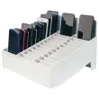 Rangement &agrave; poser pour 33 t&eacute;l&eacute;phones  gris 