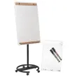 Tableau Pivotant 90° à Roulettes en Acier Céramique & Bois Naturel - LEGAMASTER