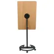 Tableau Pivotant 90° à Roulettes en Acier Céramique & Bois Naturel - LEGAMASTER