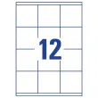 100 Planches d'étiquettes multiusages AVERY 70x70 mm soit 1200 étiq/boîte
