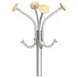 Portemanteau Vienna 4 doubles pat&egrave;res-Alu et bois 