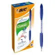 12 Stylos bille Atlantis Soft - Bleu + 1 surligneur jaune offert - BIC