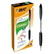12 Stylos bille Atlantis Soft - Noir + 1 surligneur jaune offert - BIC