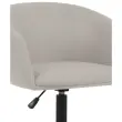 2 Fauteuil Arco avec Roues et Piétement Métal Noir - Beige - GENERIQUE