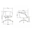 2 Fauteuil Arco avec Roues et Piétement Métal Noir - Beige - GENERIQUE