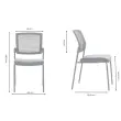 Chaise Synergy Gris Foncé - Acier Robuste - Generique